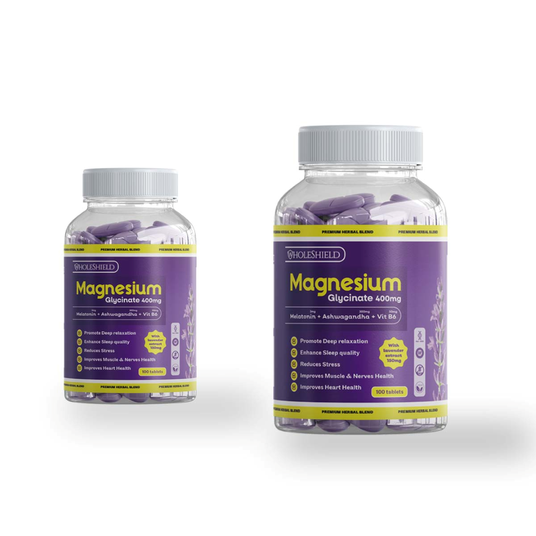 MAGNESIUM GLYCINATE 400mg + Ashwagandha 300mg + Melatonin 3mg + Vitamin B6 50mg + Lavender Extract 150mg image 2