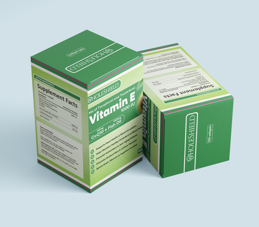 VITAMIN E 1000 IU + CoQ10 100mg + Fish Oil 1000mg