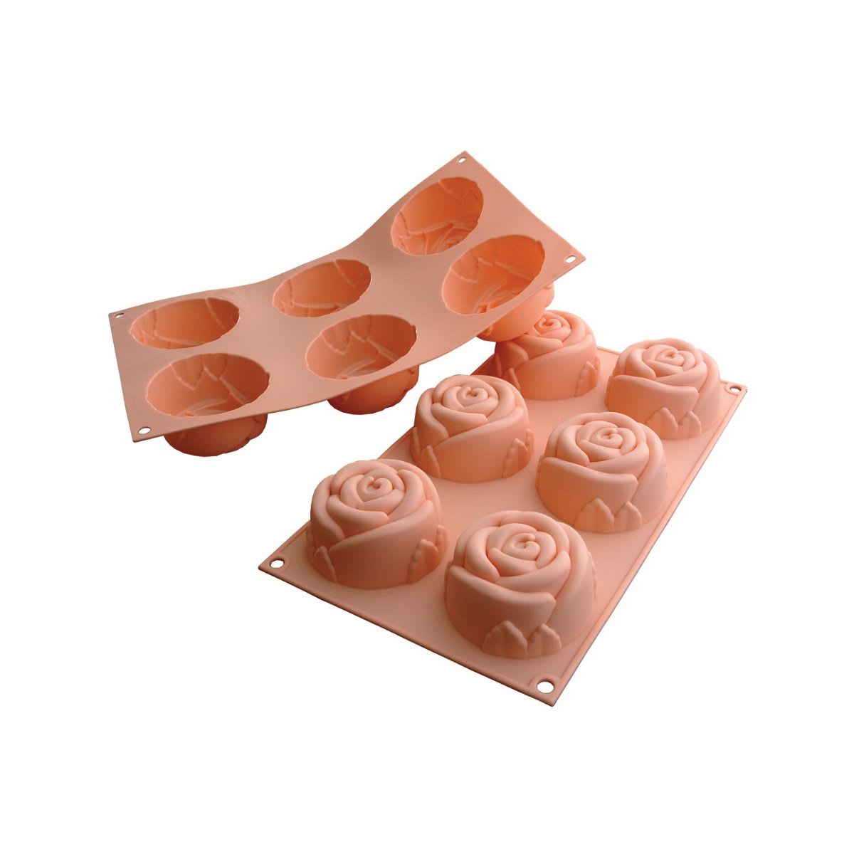 SF077 ROSE - STAMPO IN SILICONE ø76 H 40 MM