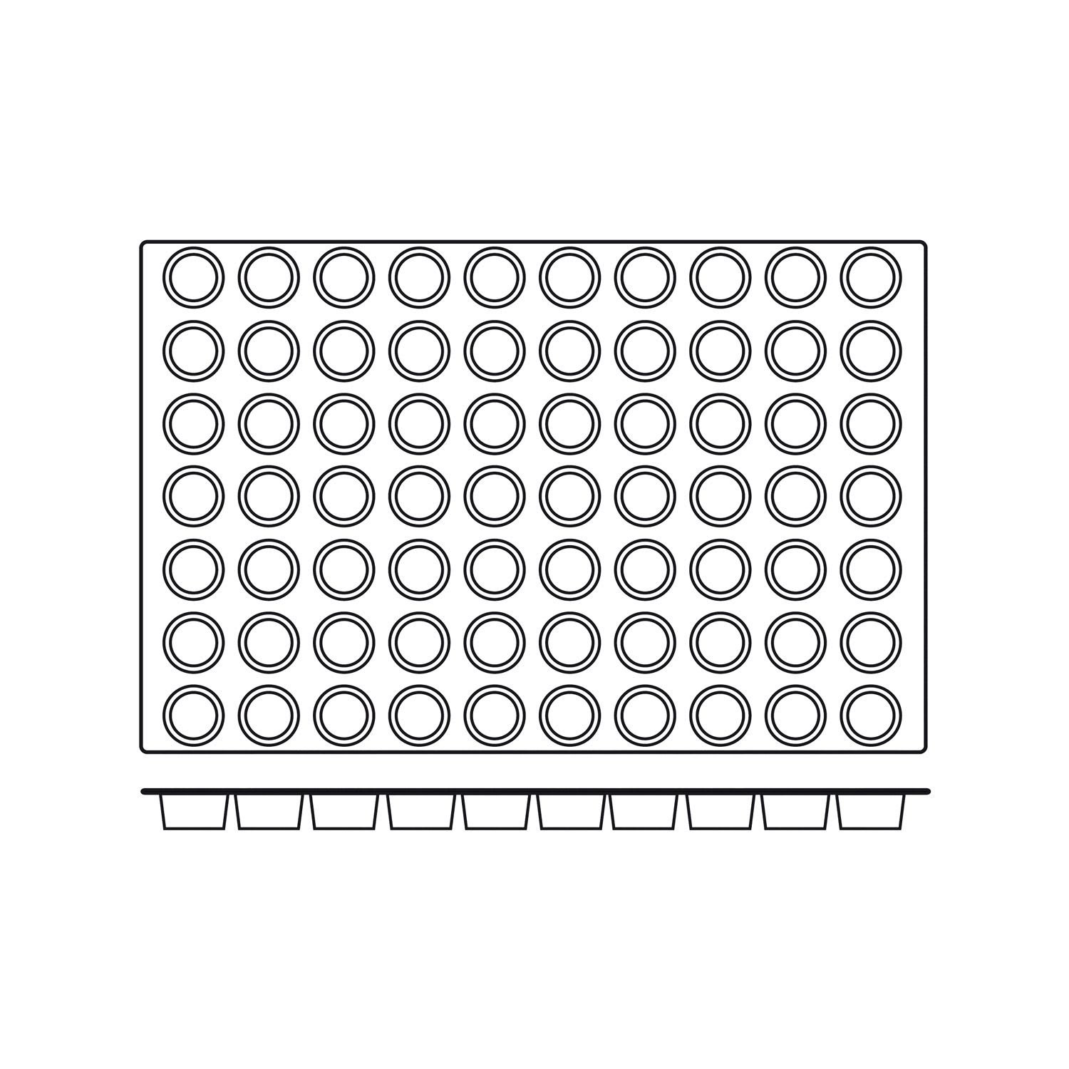 SILIKOMART SQ007 - SILICONE MOULD N. 70 MINI MUFFIN ø45 MM H 30 MM SQ007  (Pack of 12)