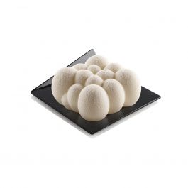 Set 100 Vasetti Monoporzione Quadrati Silikomart - 83x83 Mm, Bianco