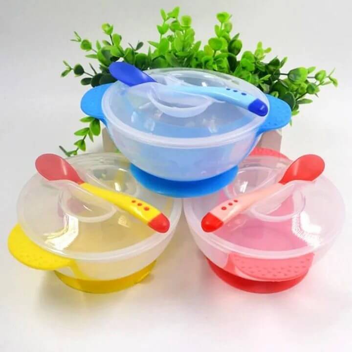 Baby Feeding Bowl with Heat Sensitive Spoon