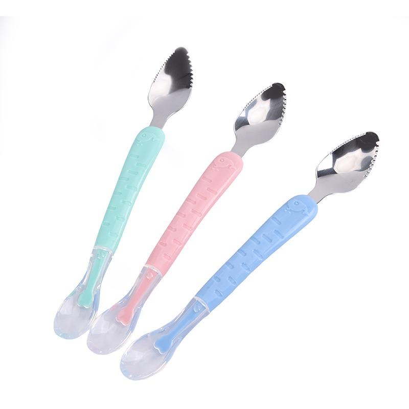 New 1Pc Double Head Baby Feeding Spoon