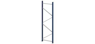 Upright frames of selective pallet racking