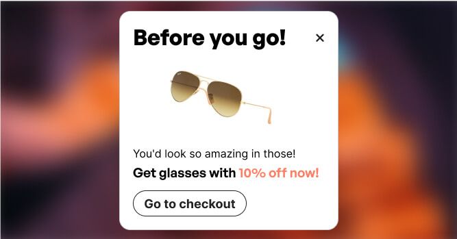 Personalized exit-intent pop-ups