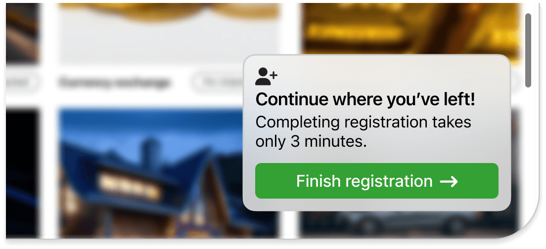 Incomplete application notification