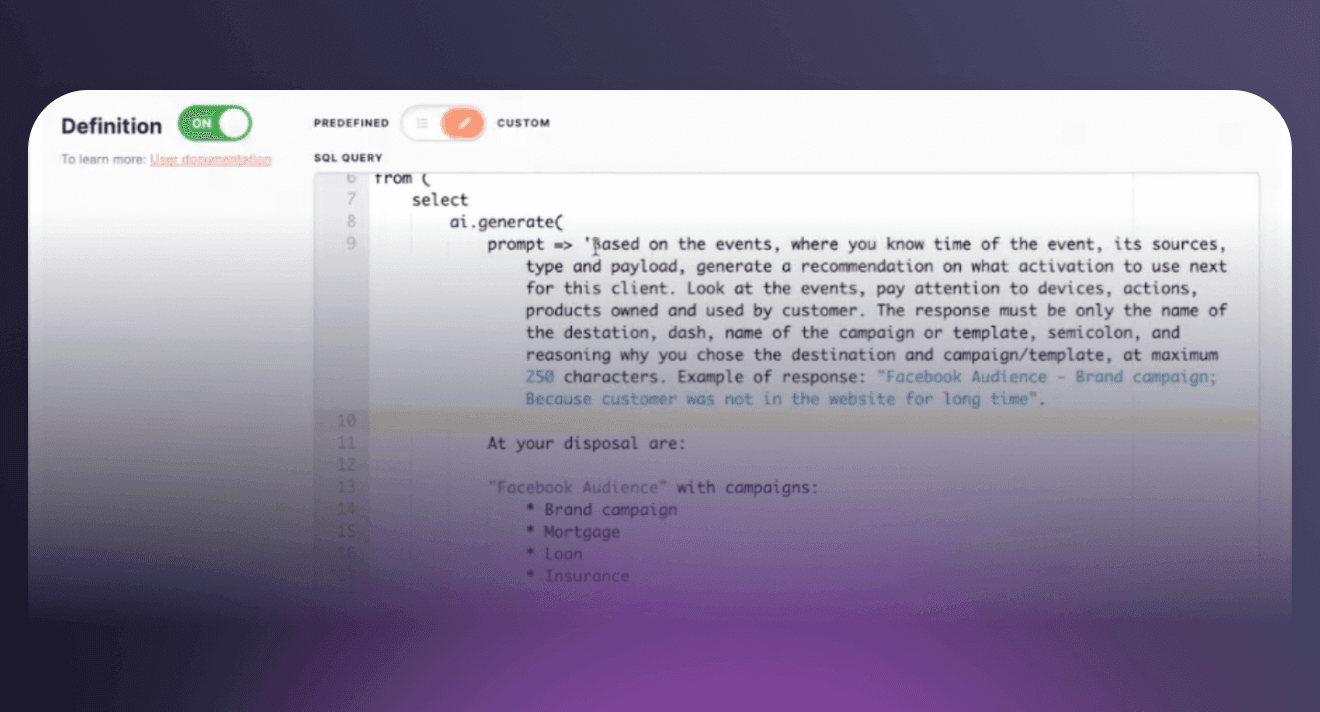 AI attribute creation with Meiro and AlloyDB