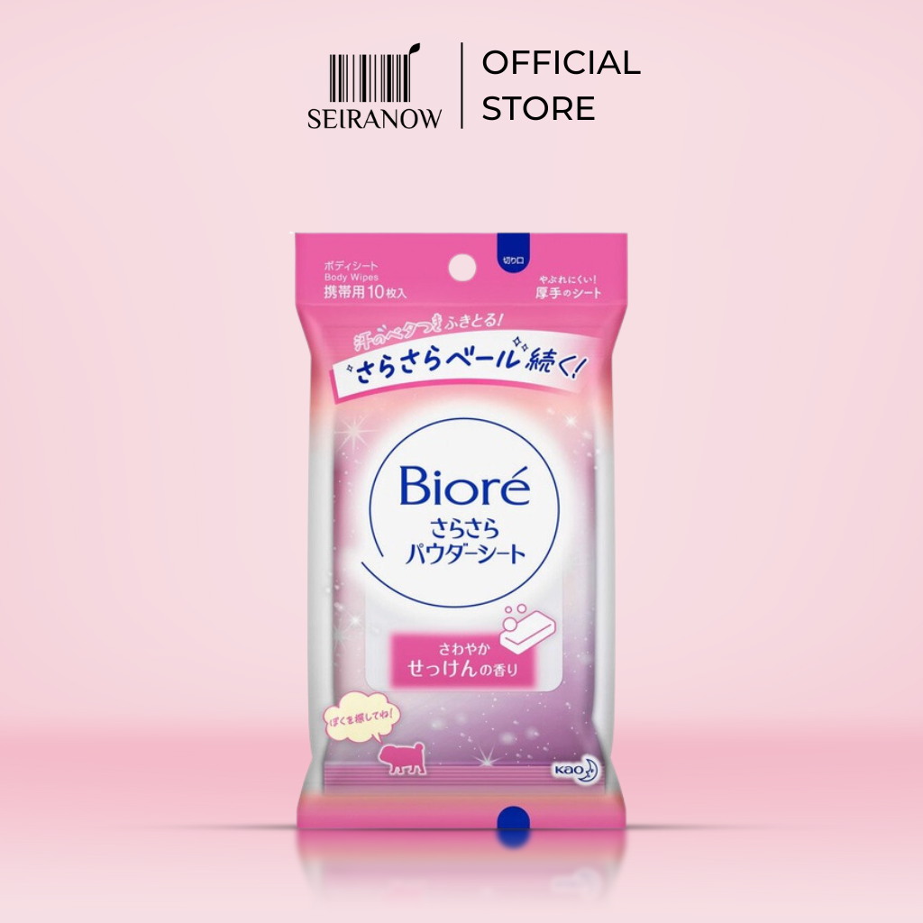 Biore Sara Sara powder body sheet Pink