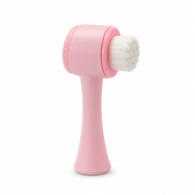 Escova de Limpeza Facial 2 em 1 Rosa