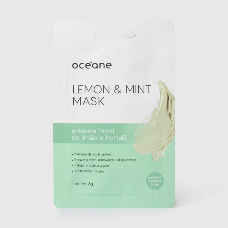 MASCARA FACIAL LIMAO E HORTELA OCEANE