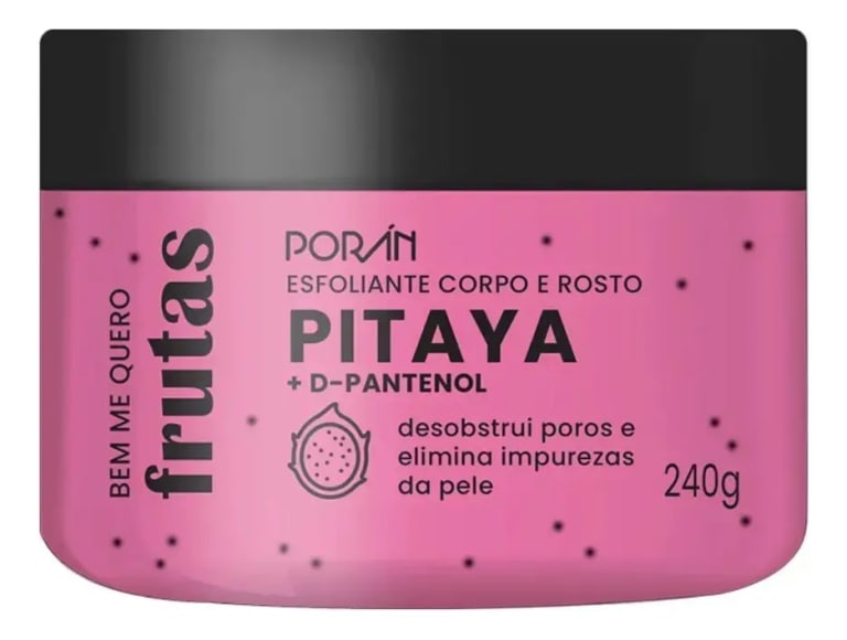 Esfoliante corpo e rosto Pitaya 240g - Porán