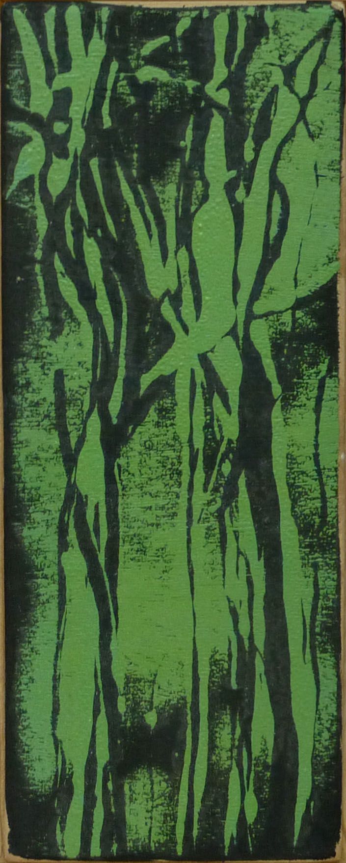 monotype à l'huile sur bois de Noémi Adda