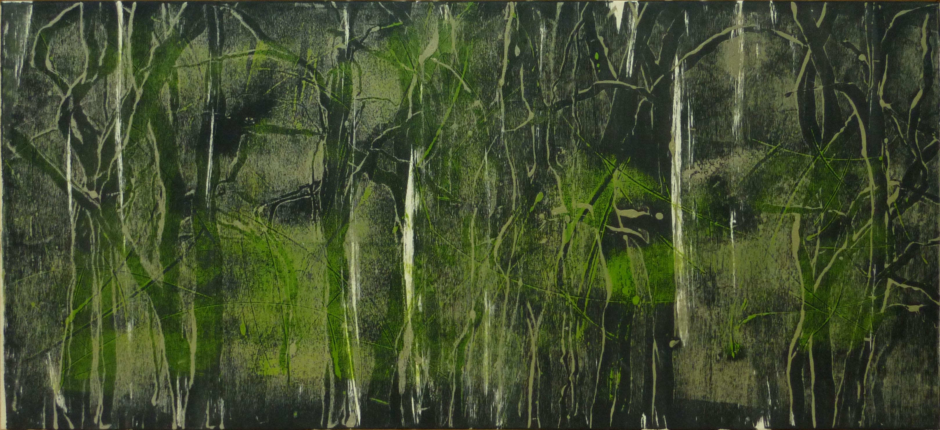 monotype à l'huile sur bois de Noémi Adda