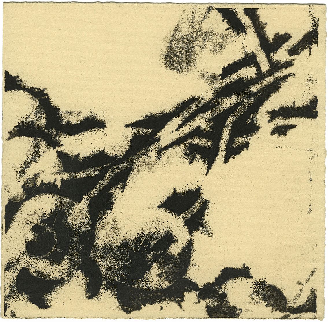 monotype à l'huile sur papier de Noémi Adda