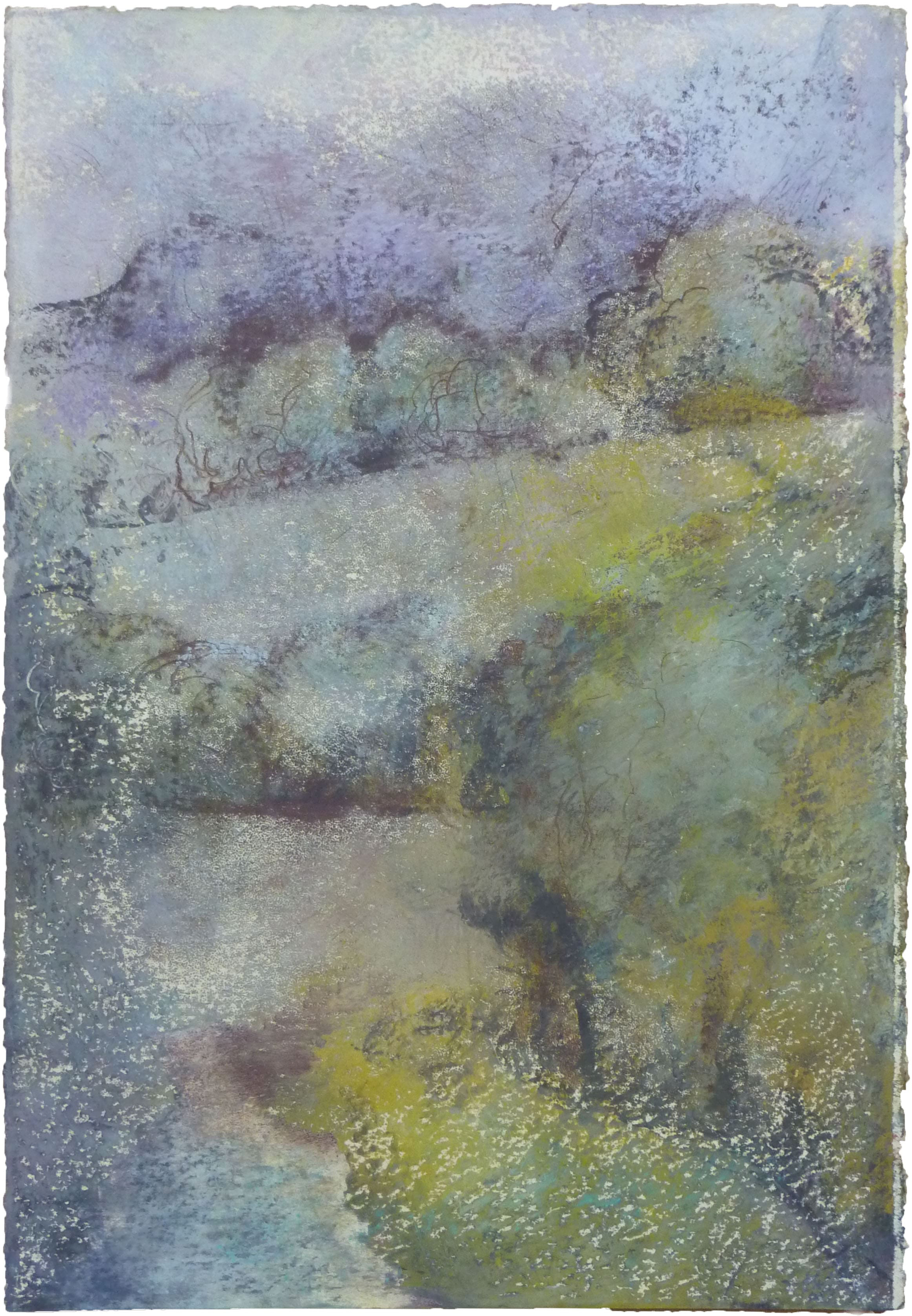 monotype à l'uile et pastel sur papier de Noémi Adda