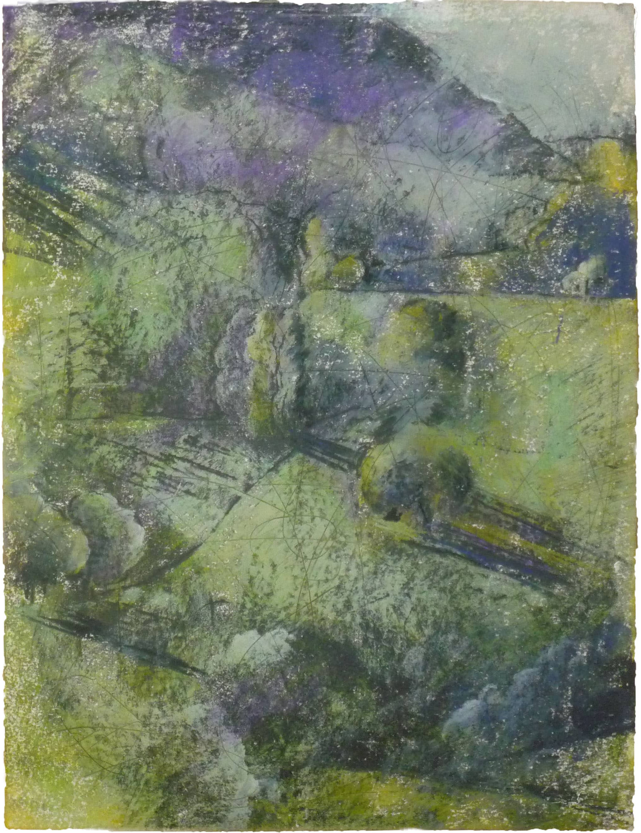 monotype à l'huile et pastel sur papier de Noémi Adda