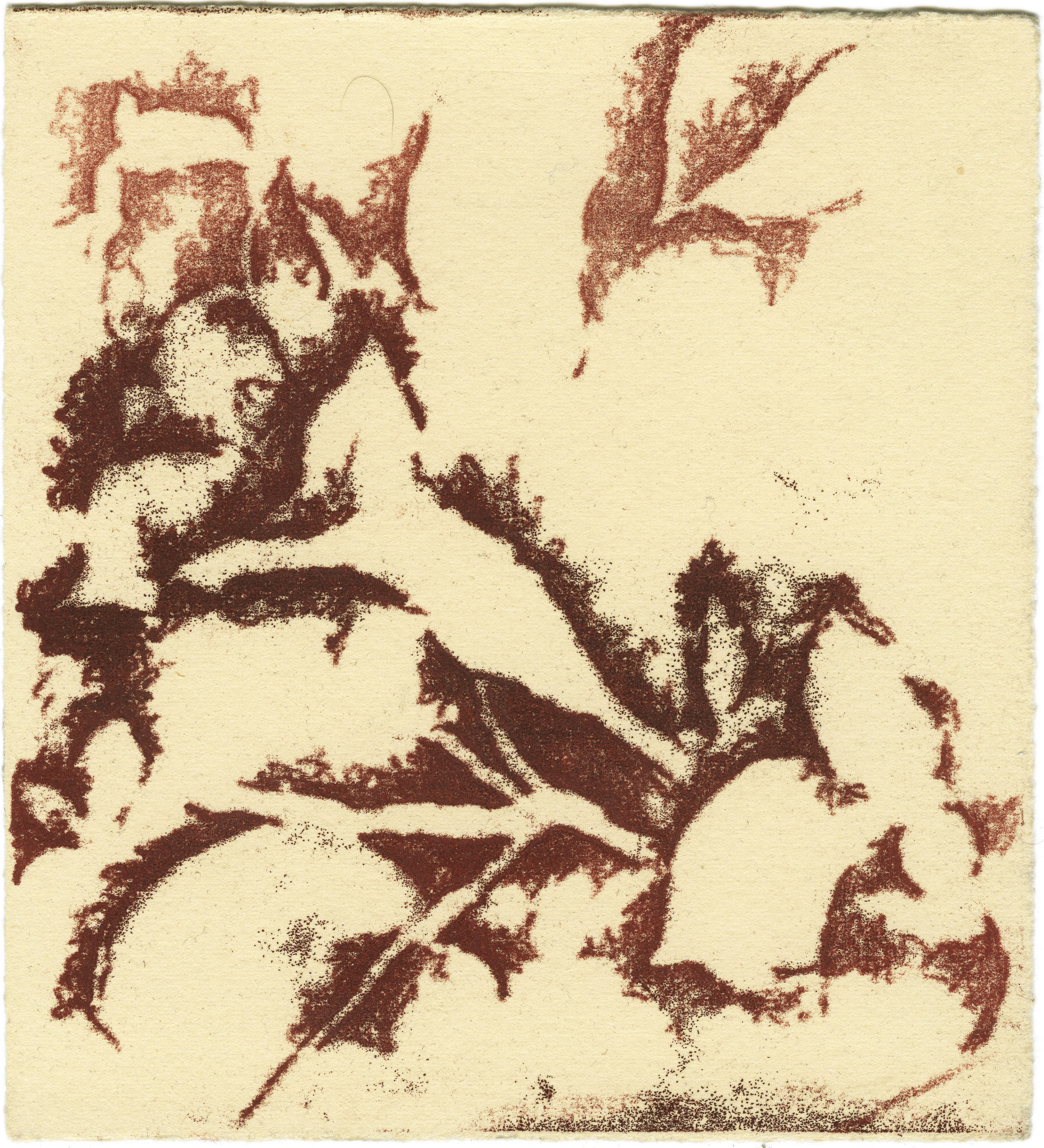 monotype à l'huile sur papier de Noémi Adda