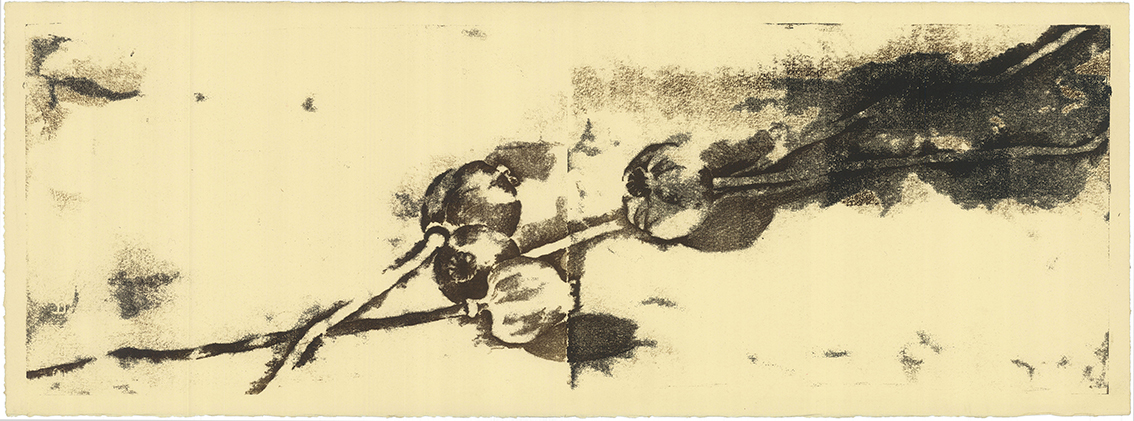 monotype à l'huile sur papier de Noémi Adda