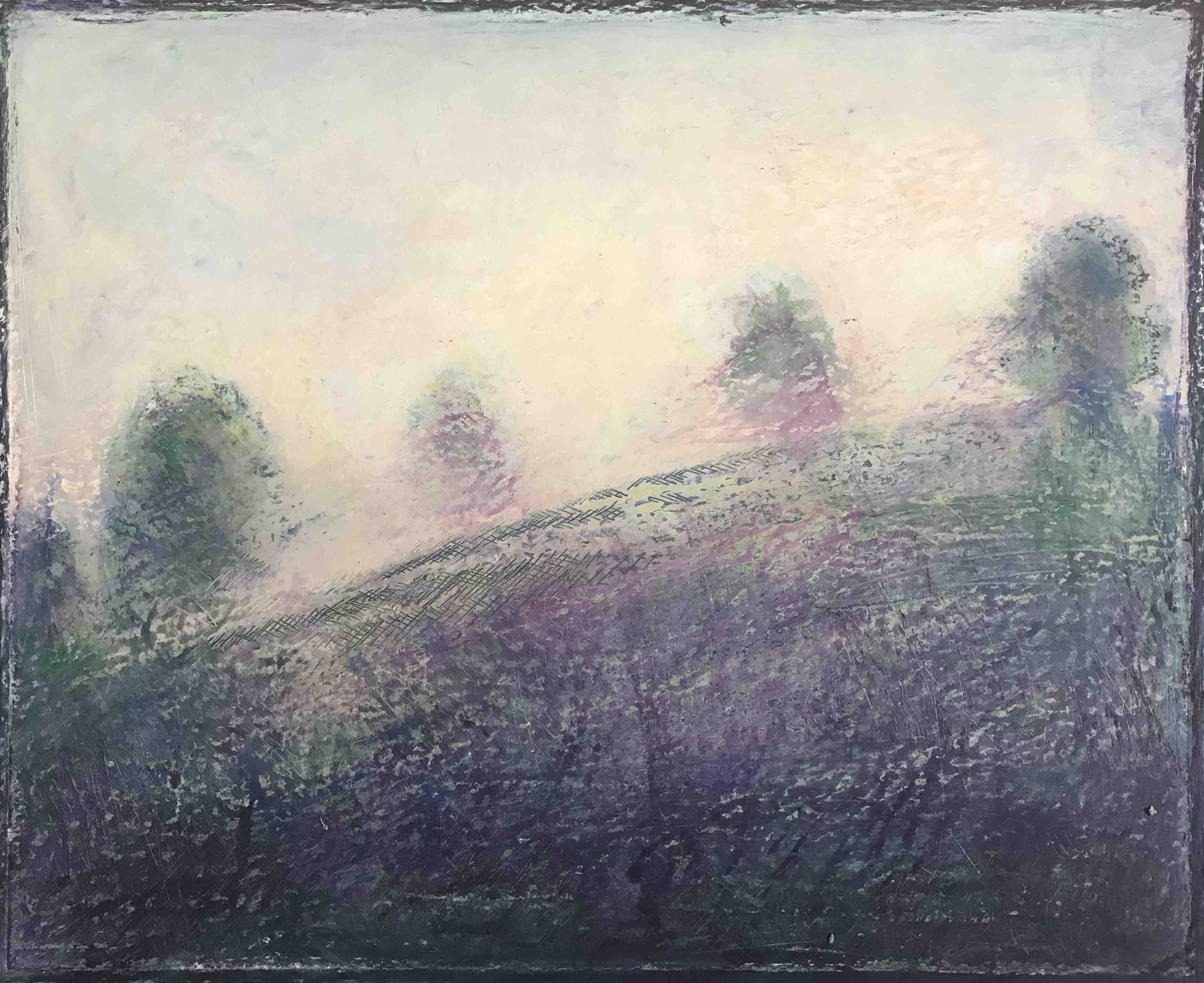 monotype et pastel à l'huile de Noémi Adda