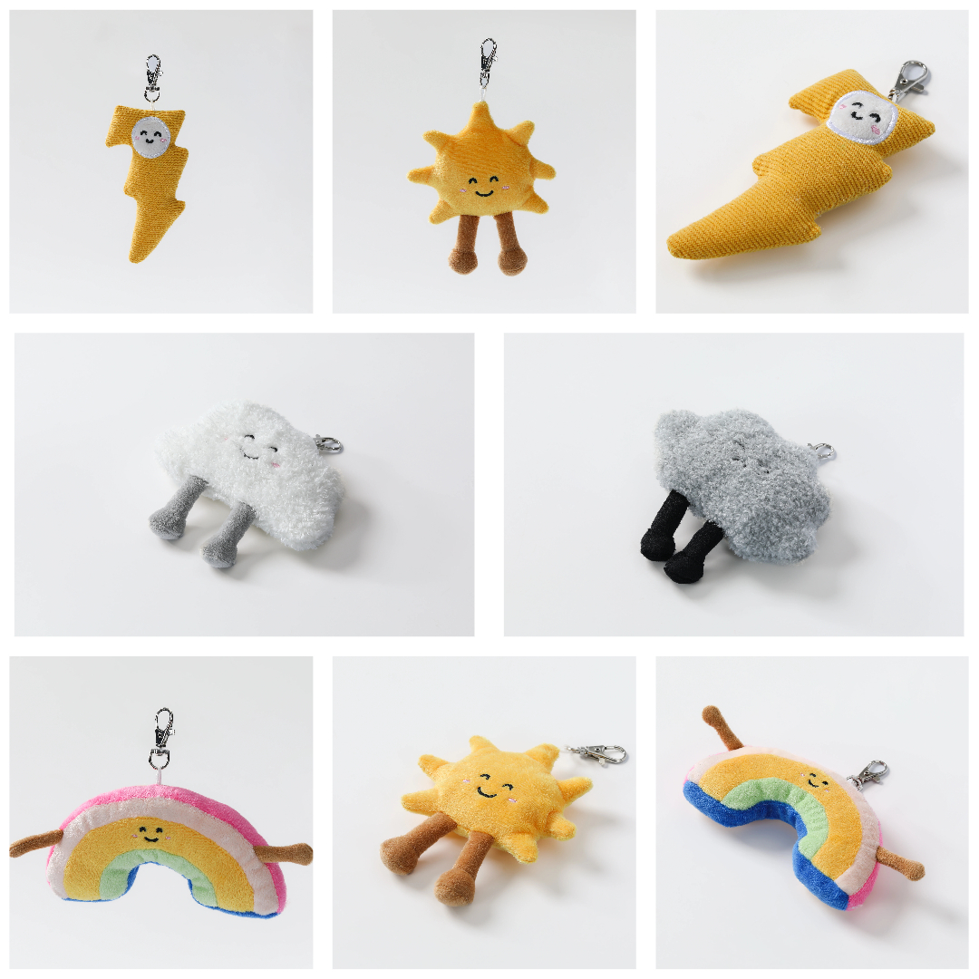 8.5 CM Weather Series Plush Keychain Assortment