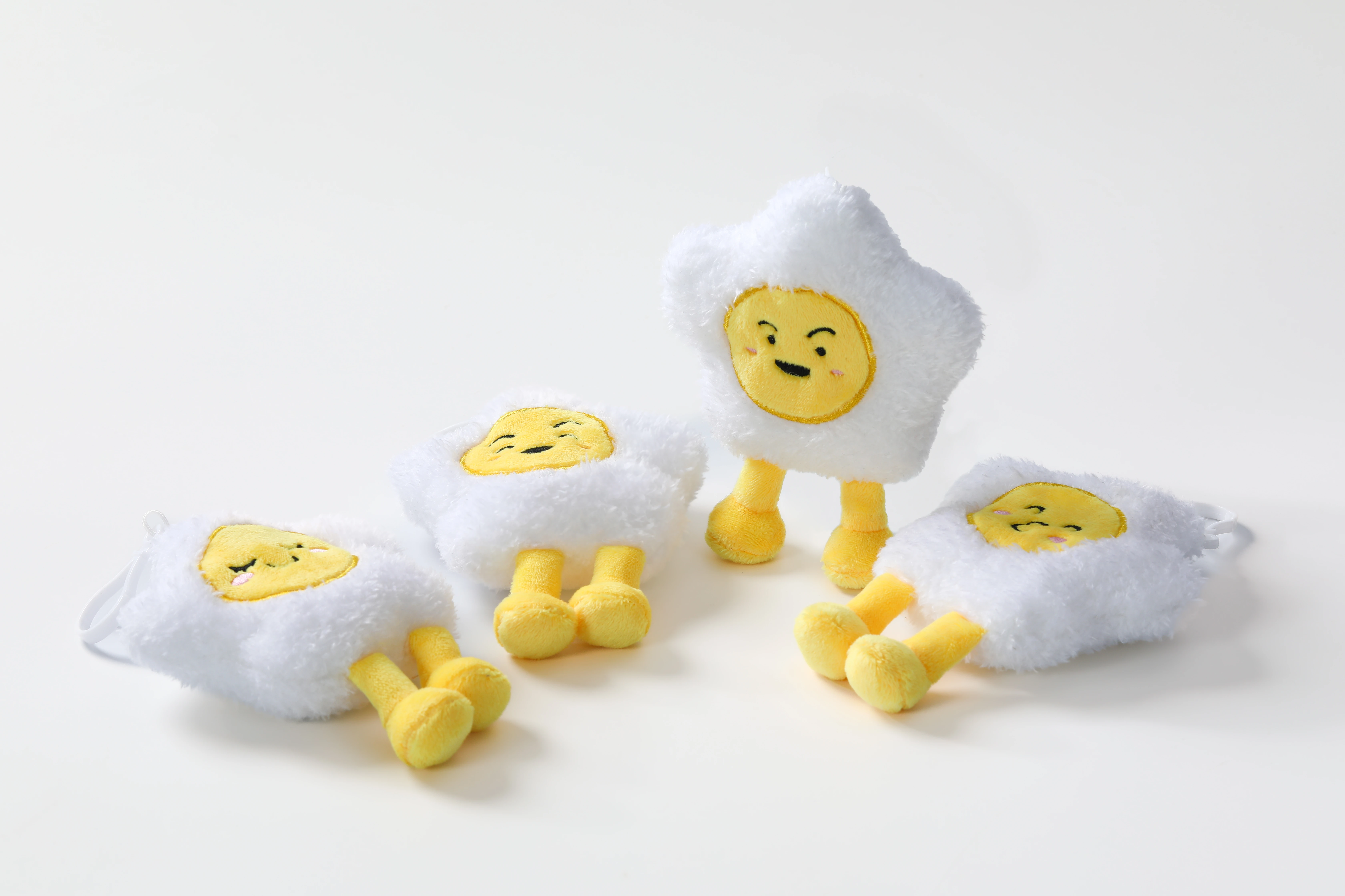 11 CM Fried Egg Plush Keychain Assortment (Expression Series)