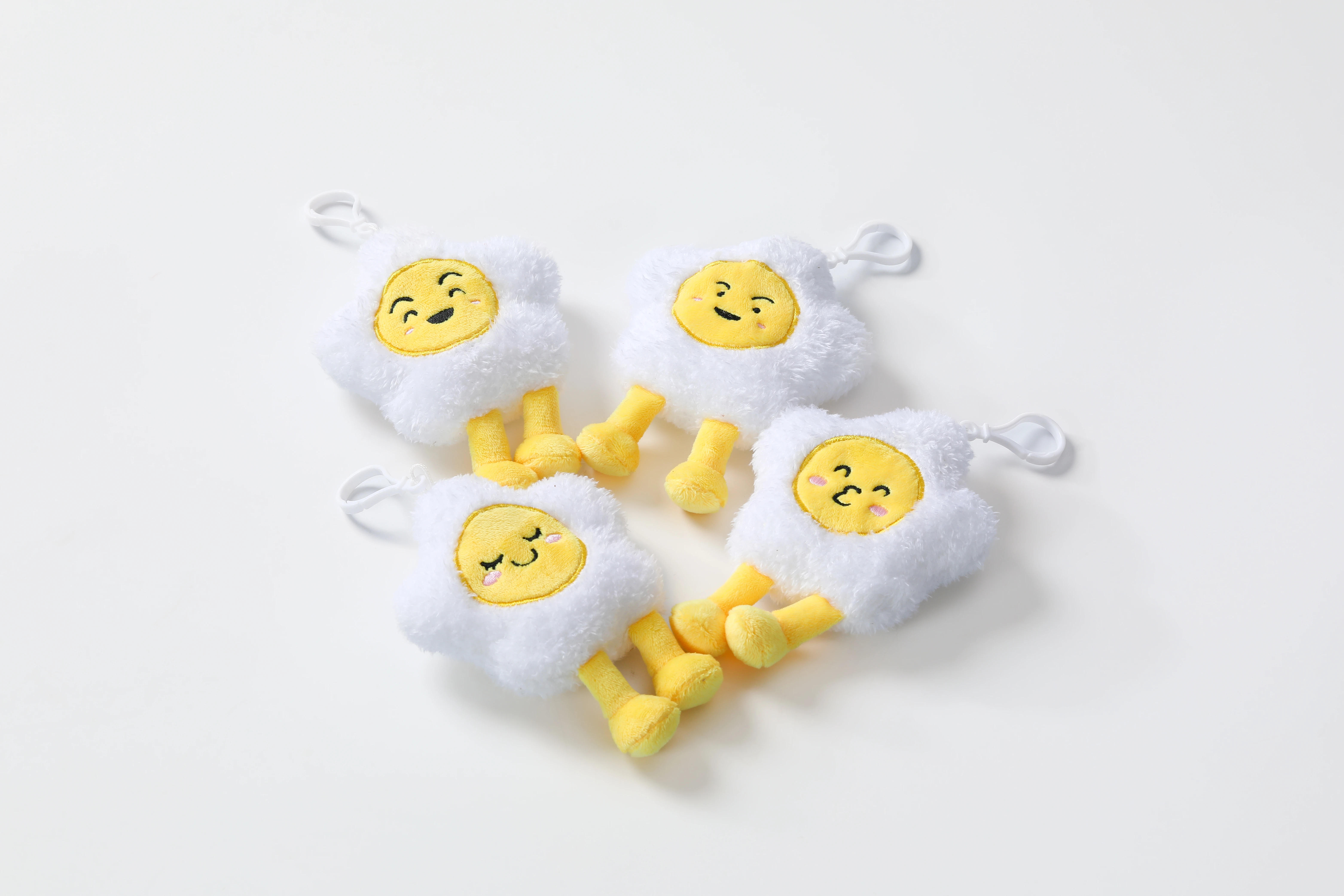 11 CM Fried Egg Plush Keychain Assortment (Expression Series)