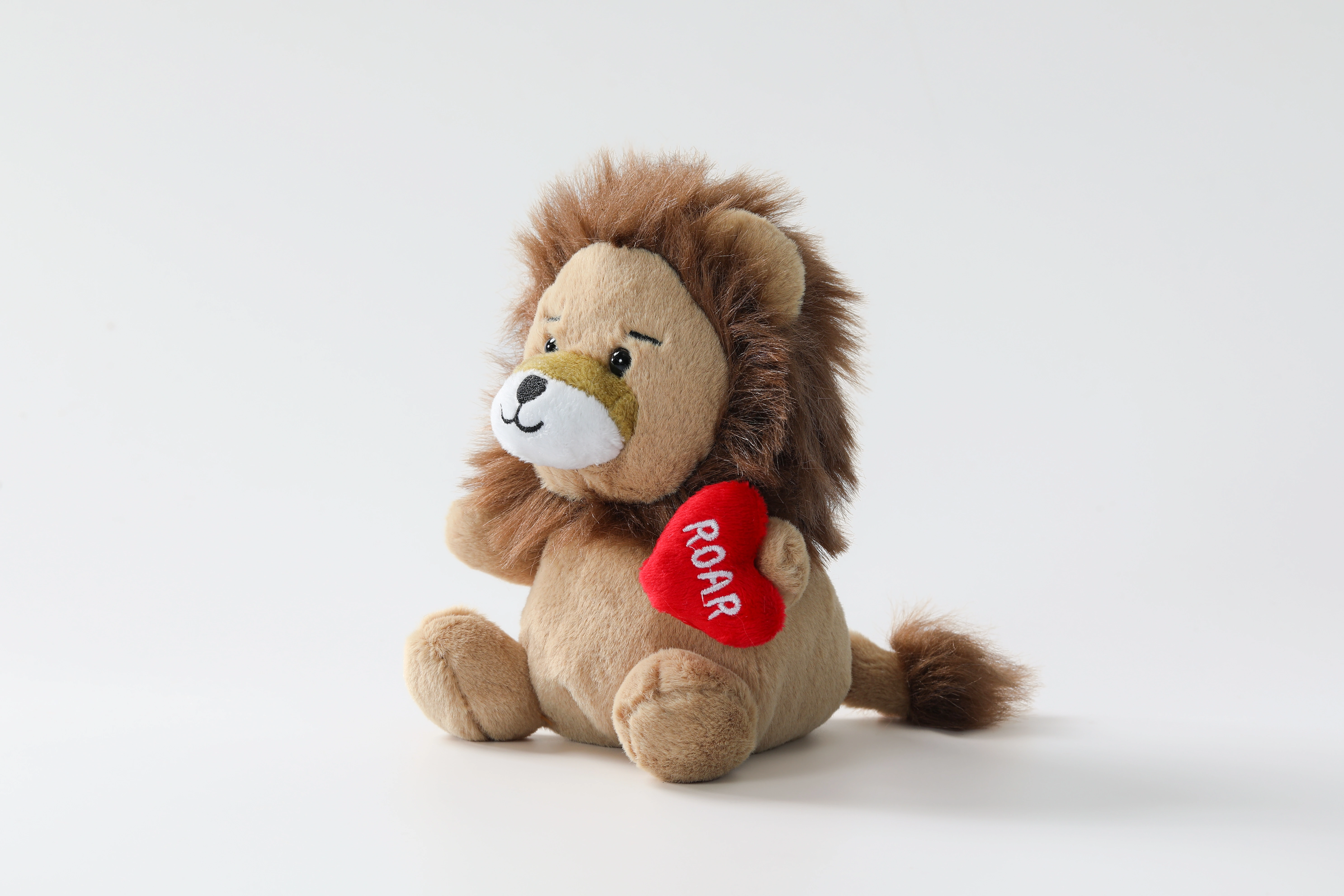 13cm Lion Plush Toy with "ROAR" Heart