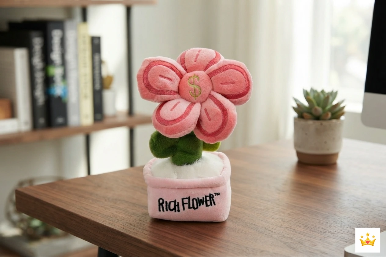 19cm Rich Flower Keychain Real Images