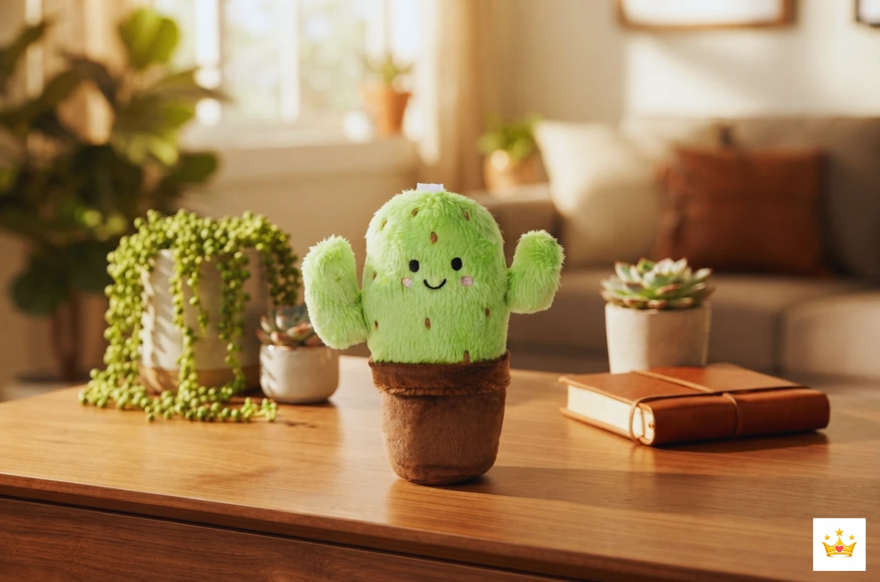 19cm Cactus Plush Keychain Real Images