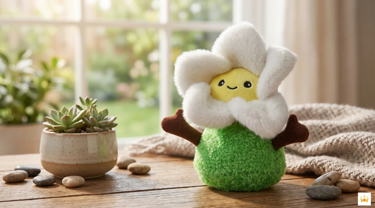 16cm Daisy plush Keychain Real Images