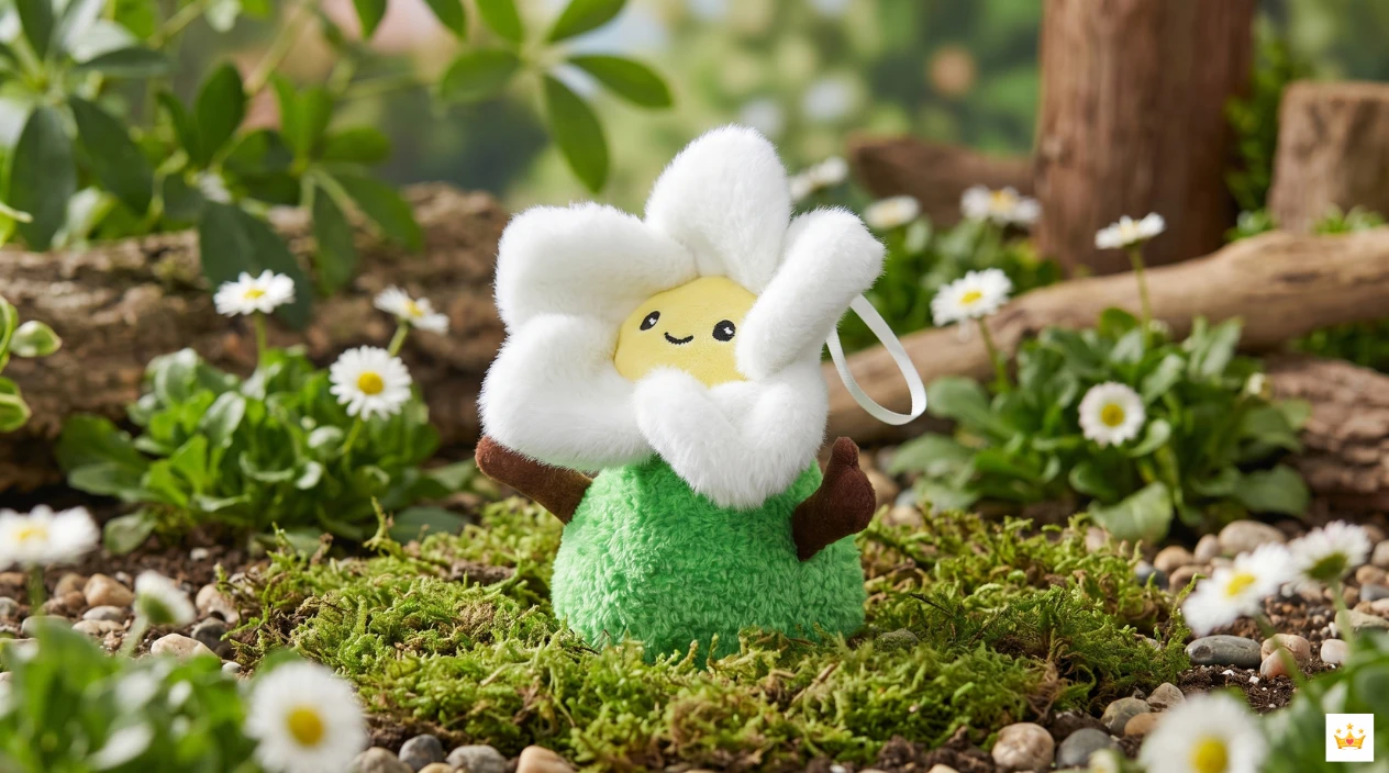 16cm Daisy plush Keychain Real Images
