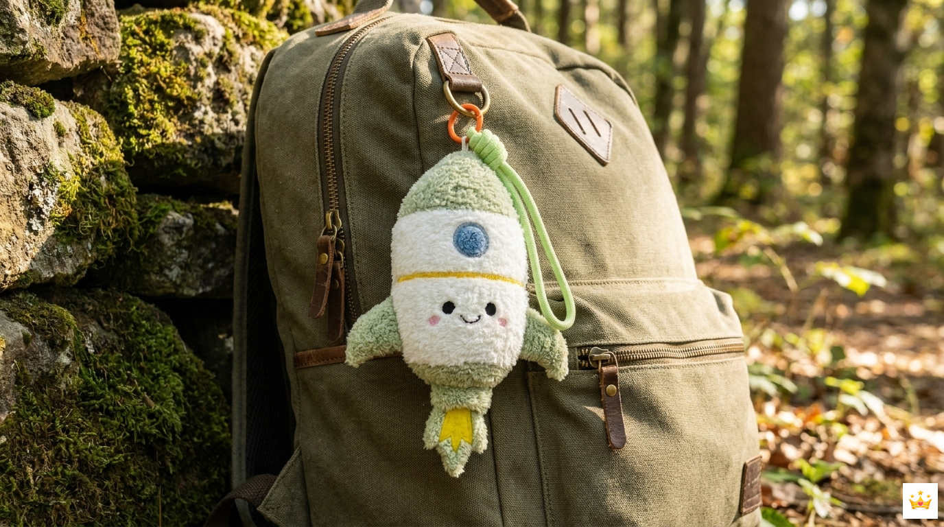 20cm Rocket Plush Keychain Real Images