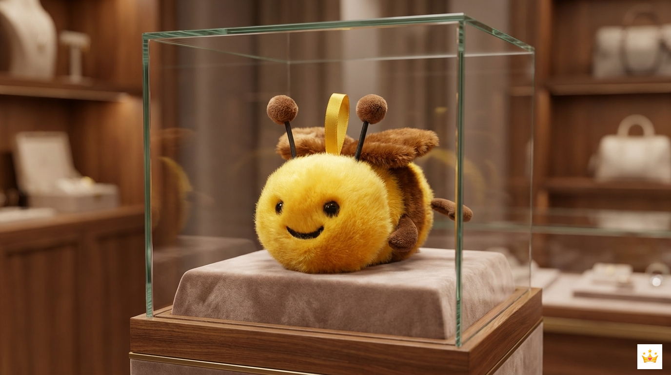 12cm Bumblebee Plush Keychain Real Images