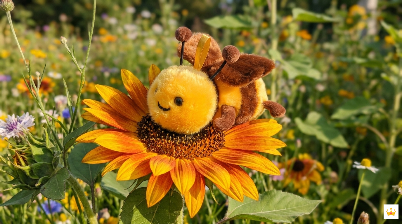 12cm Bumblebee Plush Keychain Real Images