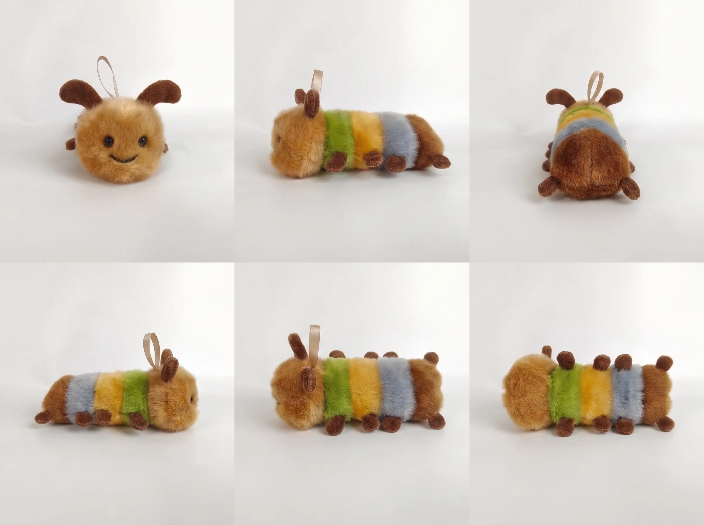 15cm Caterpillar Plush Keychain
