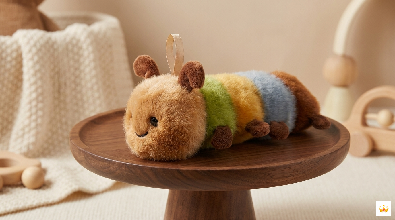 15cm Caterpillar Plush Keychain Real Images