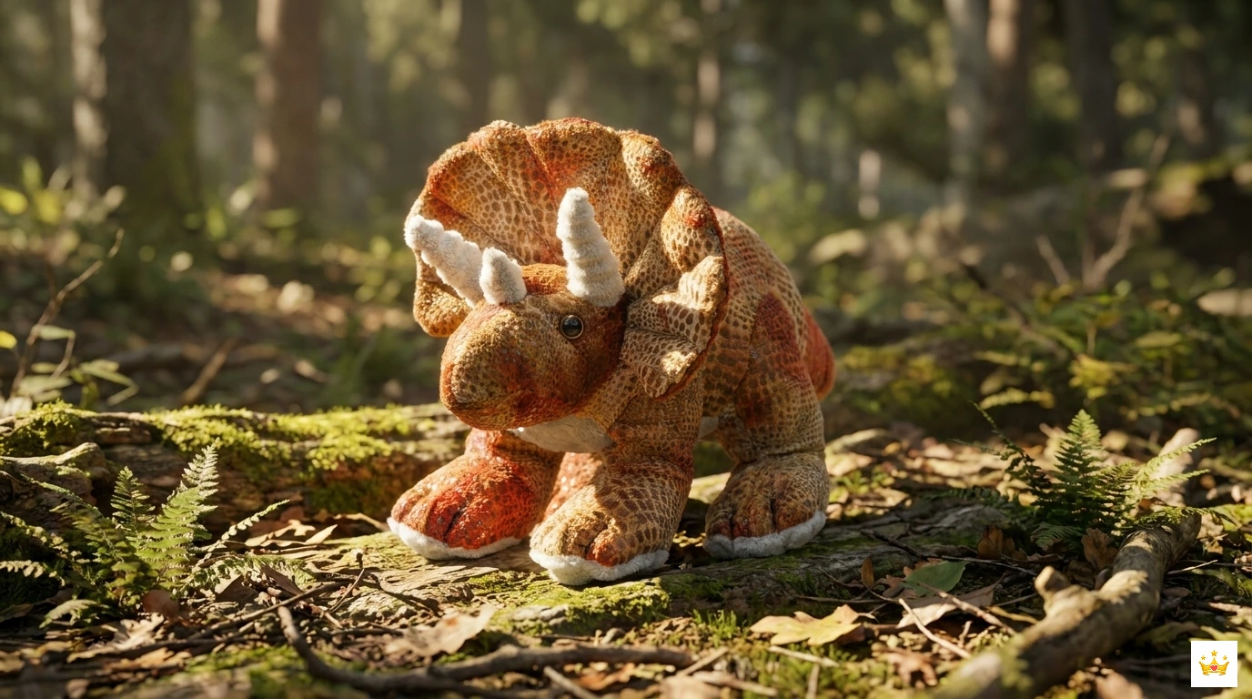 24cm Triceratops Plush Real Images