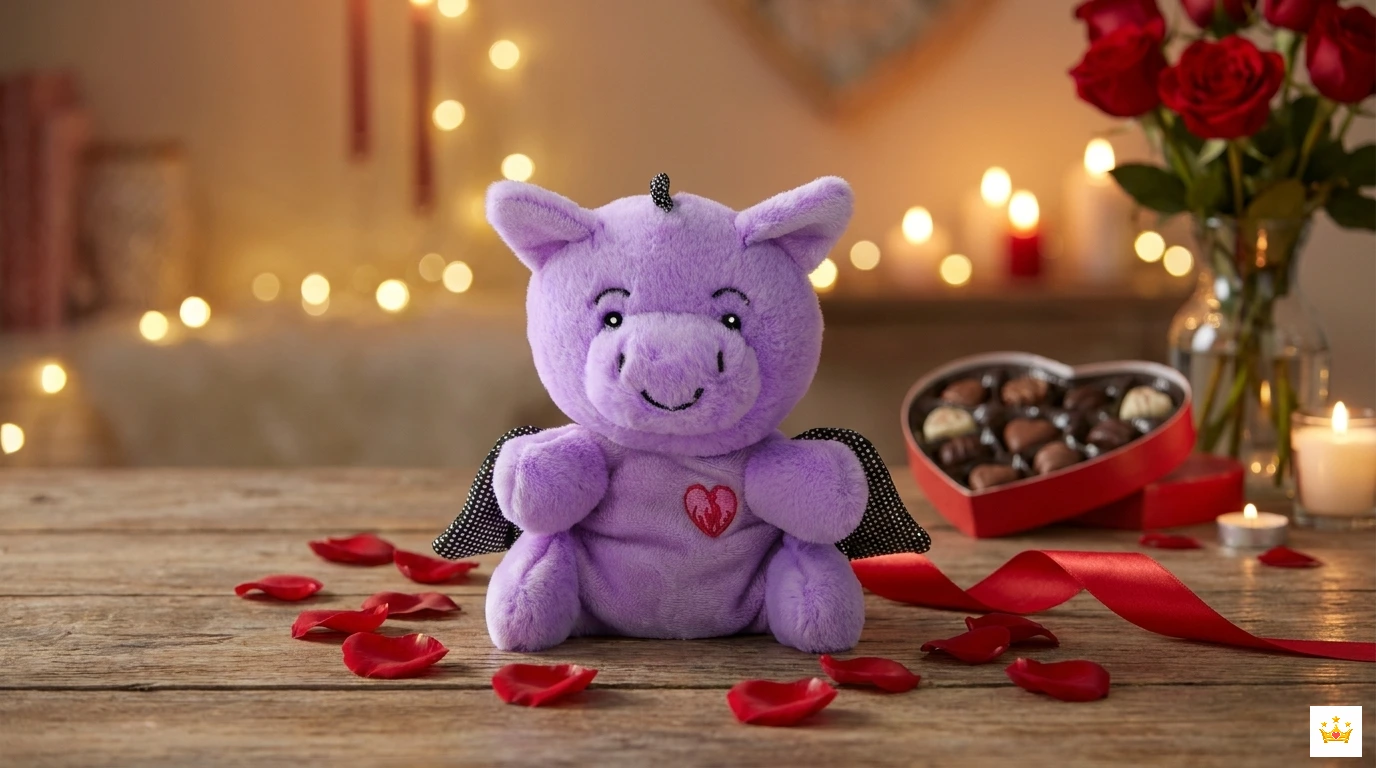 13cm Nuggetz Purple Dragon Plush Real Images