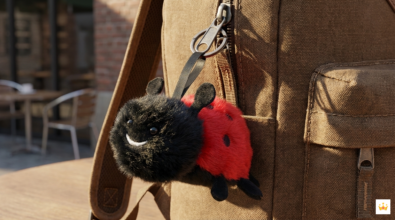 15cm Ladybug Plush Keychain Real Images