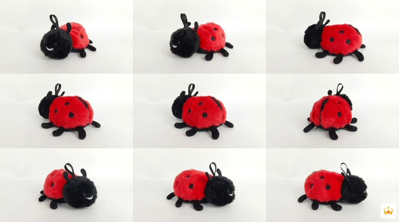 15cm Ladybug Plush Keychain Real Images