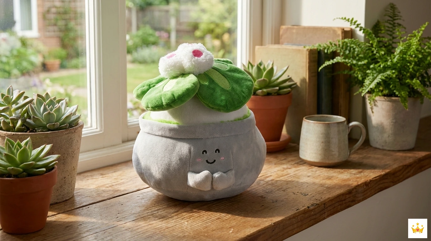 22cm Smiling Potted Plush Plants Real Images