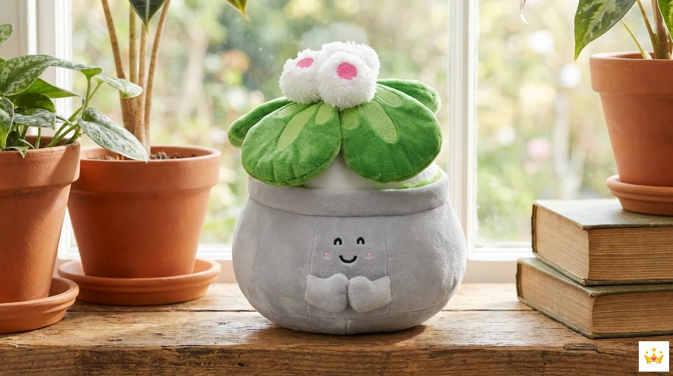 22cm Smiling Potted Plush Plants Real Images