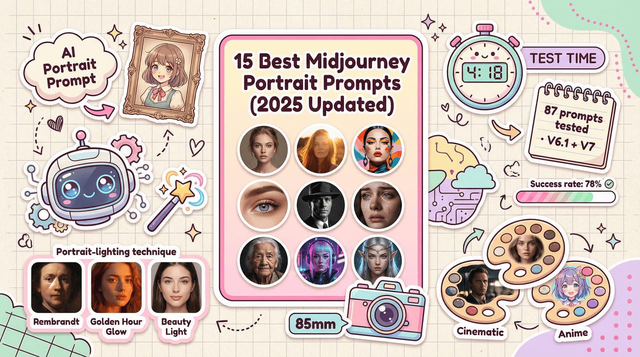 15 Best Midjourney Portrait Prompts (2025 Updated)