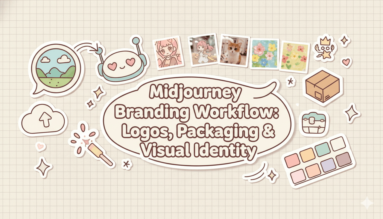 Midjourney Branding Workflow: Logos, Packaging & Visual Identity