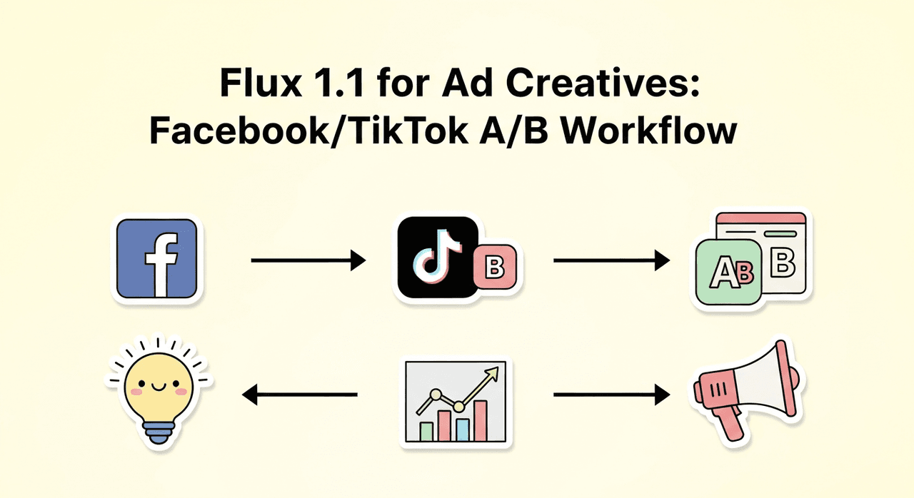 Flux 1.1 for Ad Creatives: Facebook/TikTok A/B Workflow