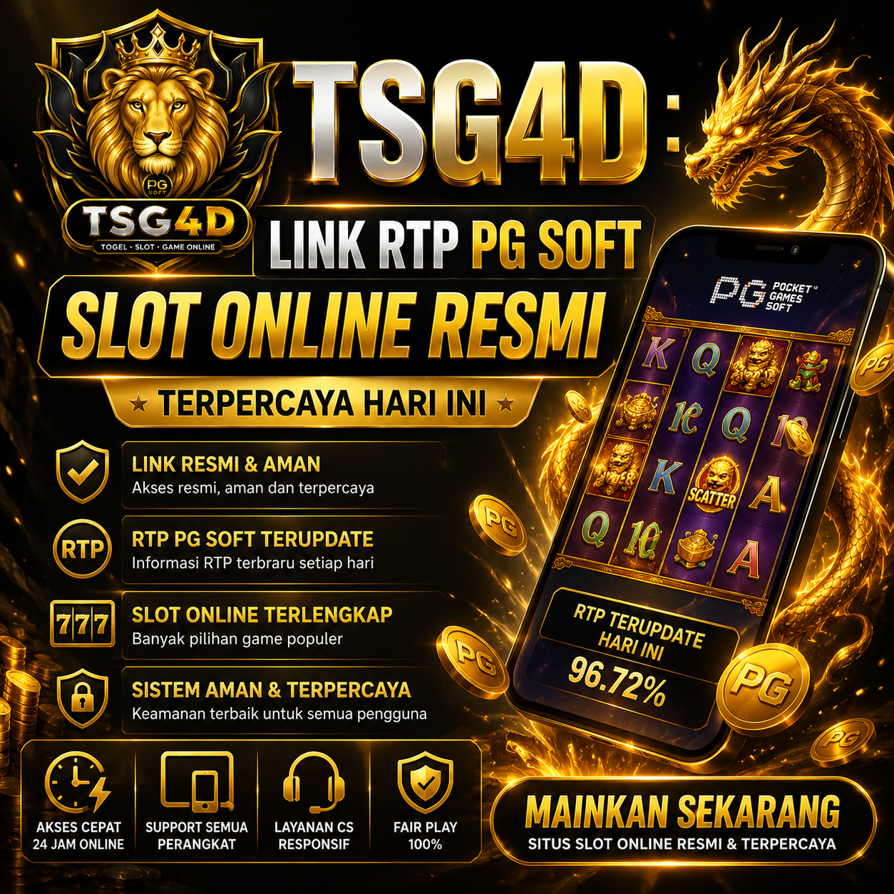 TSG4D: Link RTP PG Soft Slot Online Resmi Terpercaya Hari Ini. image 1