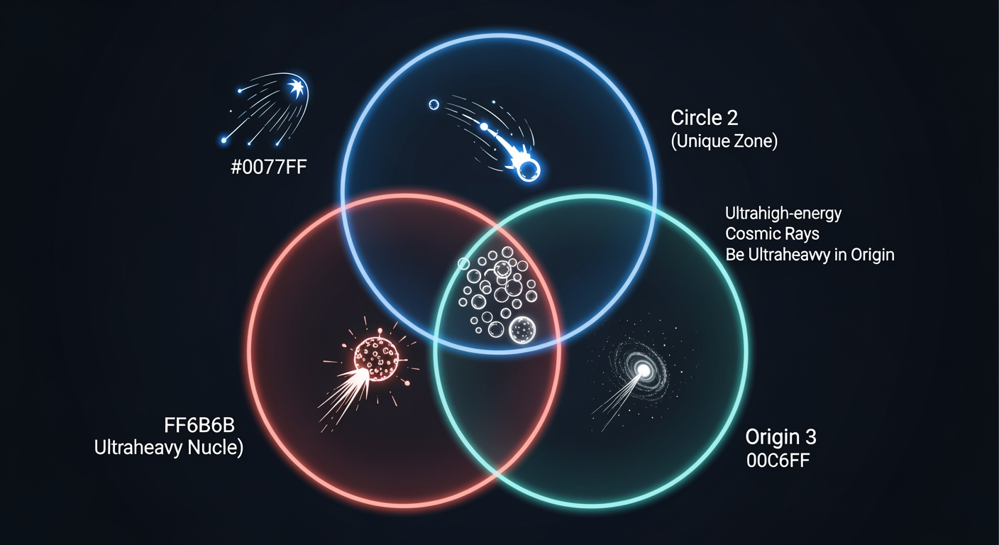diagram of ultrahigh-energy cosmic rays structure with atomic nuclei heavier than iron