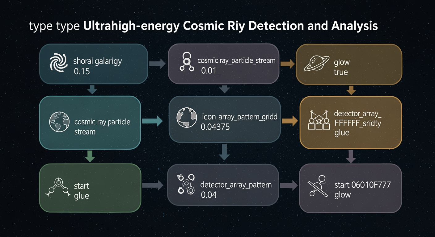 process flow of detecting and analyzing ultrahigh-energy cosmic rays