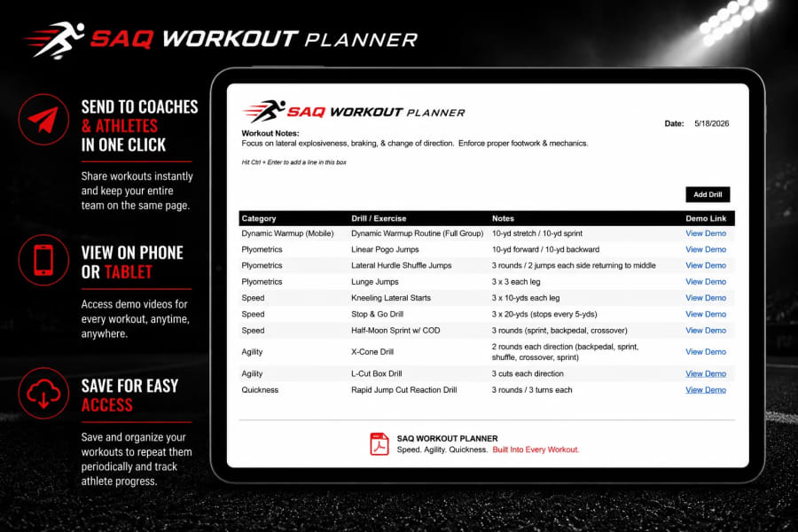 Workout PDF Export Screenshot