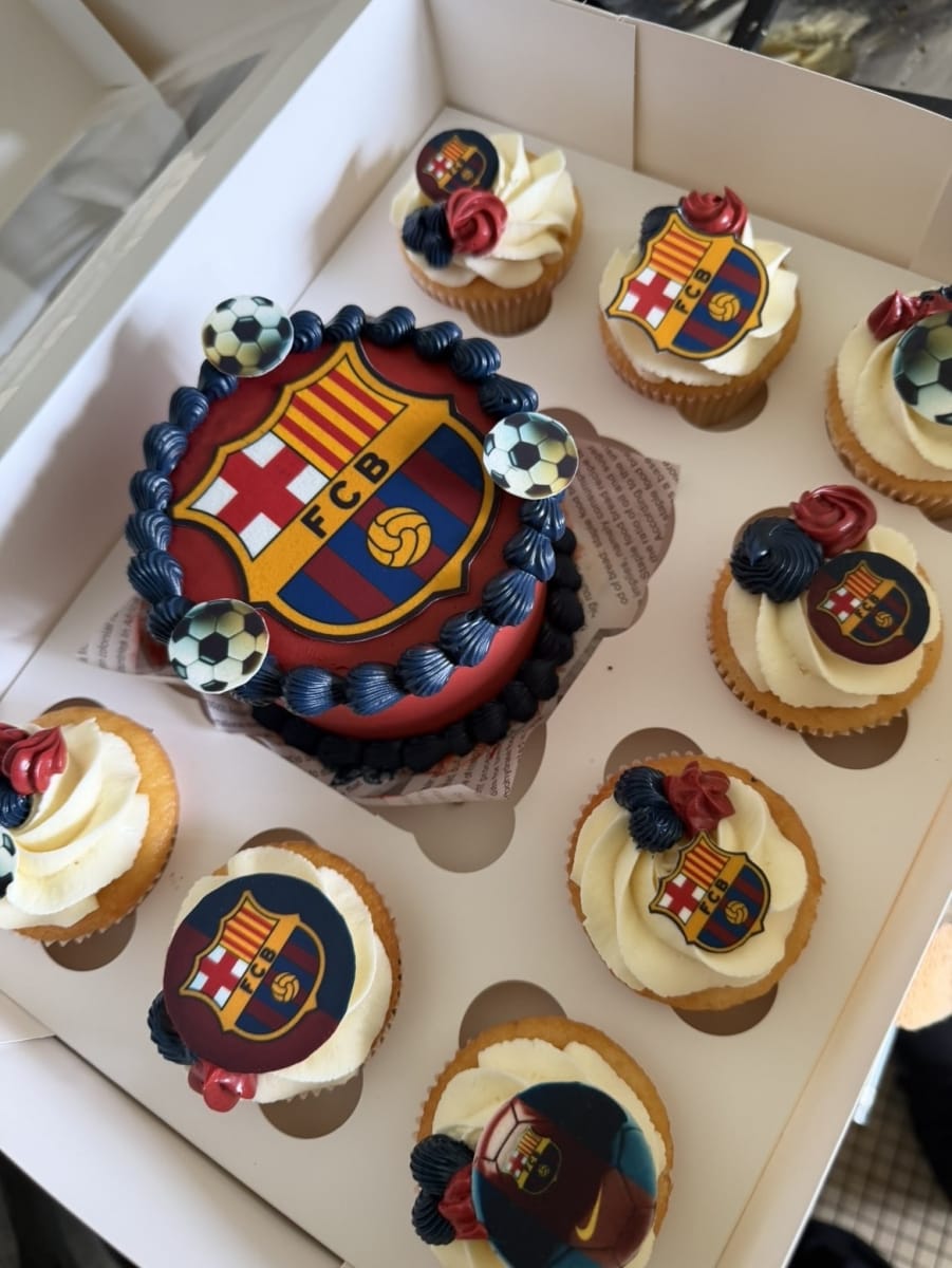 Bento cake et cupcake Barça